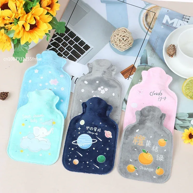 Cute Cartoon Hot Water Bag with Plush Cover - Image 2