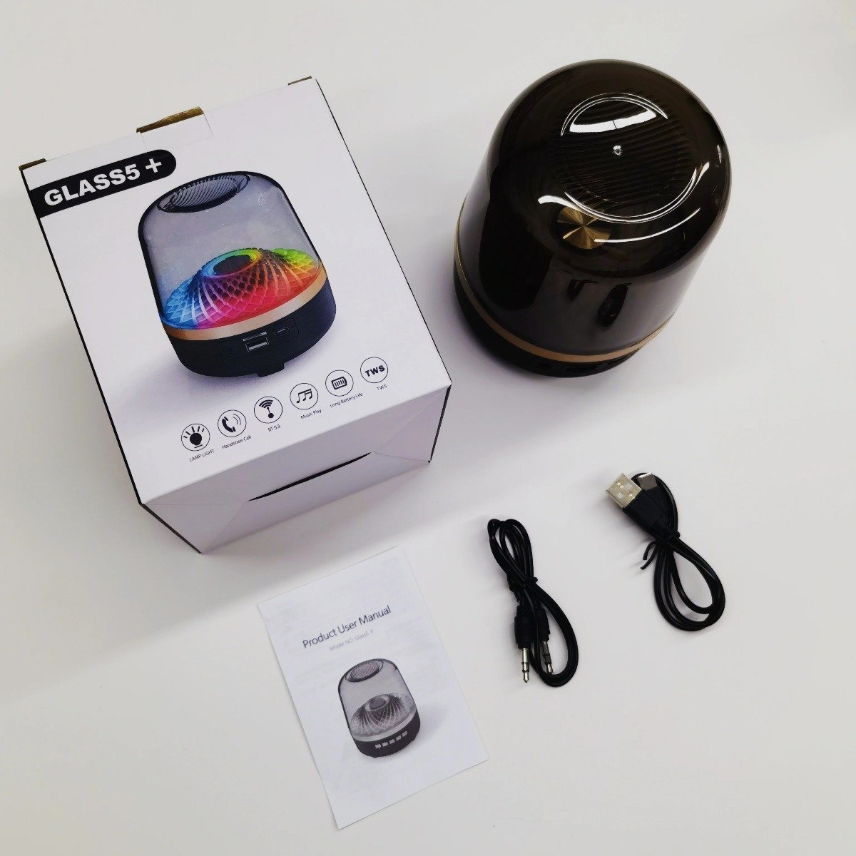 Futuristic Transparent Bluetooth Speaker with Panoramic Sound & RGB Lights - Image 7