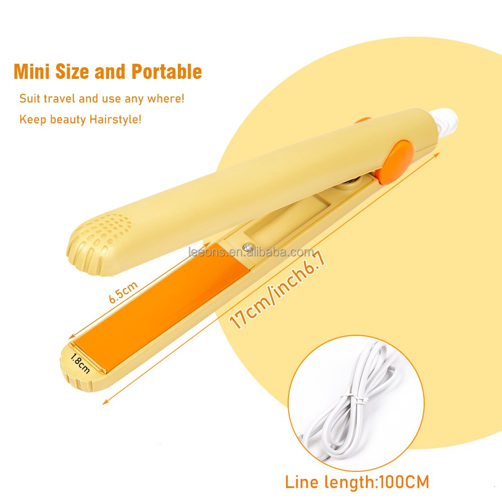 Travel Mini Hair Flat Iron Ceramic Plate Hair Straightener & Straightner - Image 10
