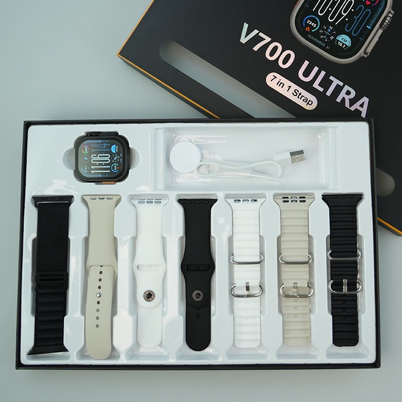 ULTRA Smartwatch with Infinite Display and 7 Straps Set, 49mm Case for Diverse Styling Needs