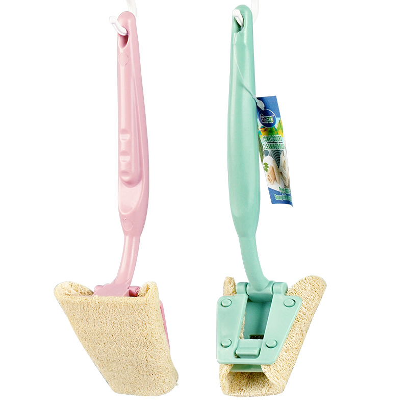 Natural Loofah Brush with Long Handle - Eco-Friendly Cleaning - Image 2