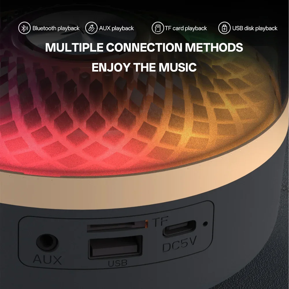 Futuristic Transparent Bluetooth Speaker with Panoramic Sound & RGB Lights - Image 3
