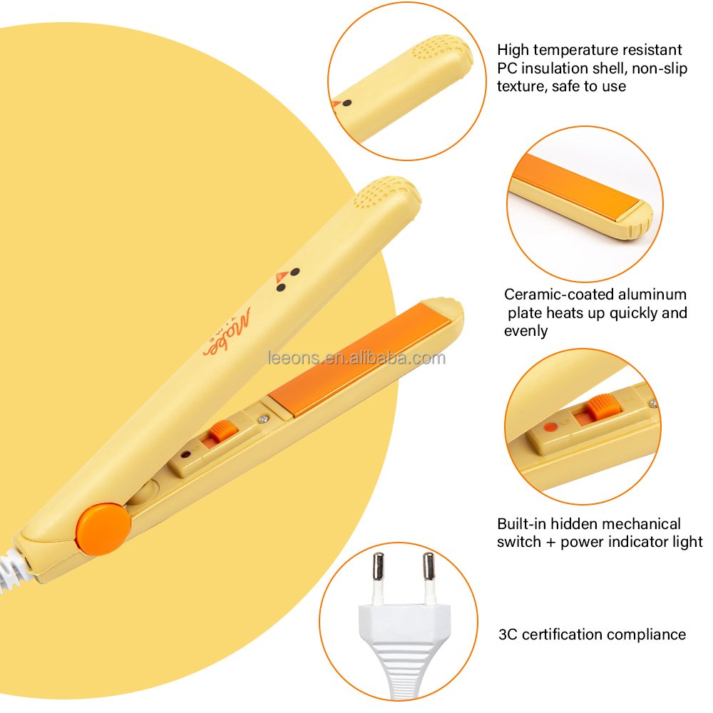Travel Mini Hair Flat Iron Ceramic Plate Hair Straightener & Straightner - Image 11