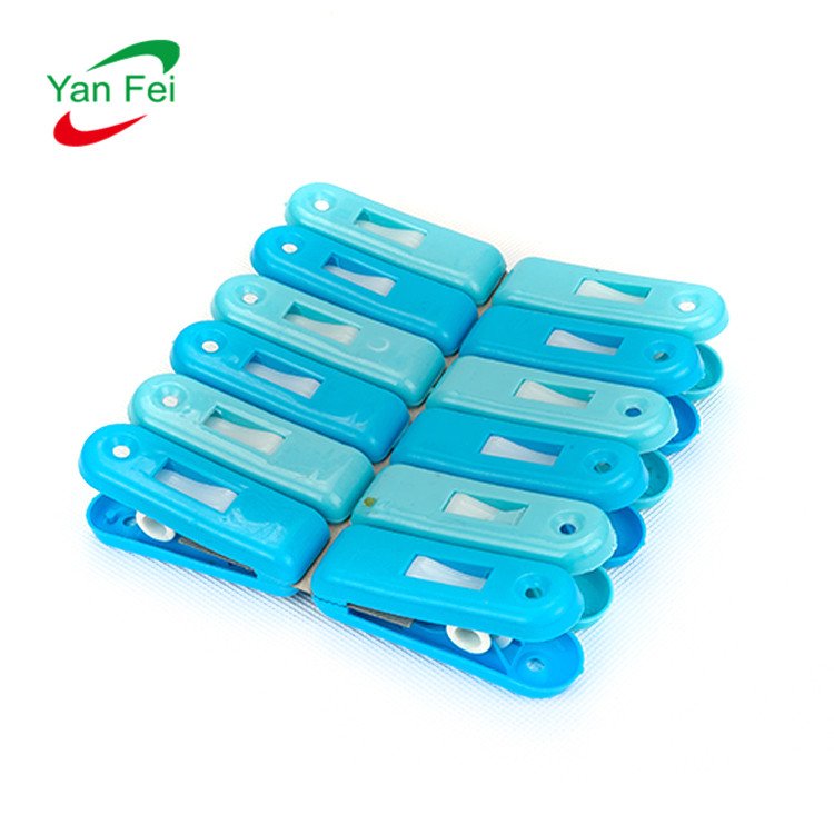 12-Piece Set Heavy Duty Windproof Plastic Clothespins