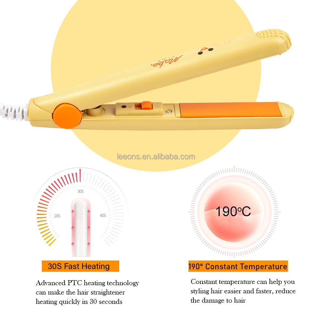 Travel Mini Hair Flat Iron Ceramic Plate Hair Straightener & Straightner - Image 12