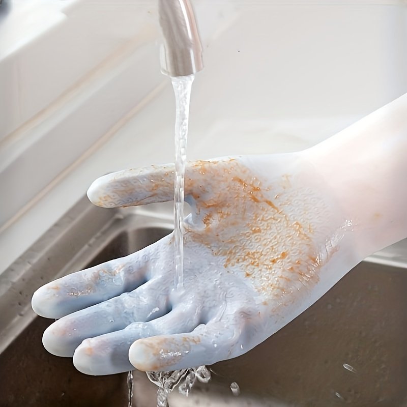 Premium 1 Pair Rubber Cleaning Gloves - Waterproof & Durable - Image 3