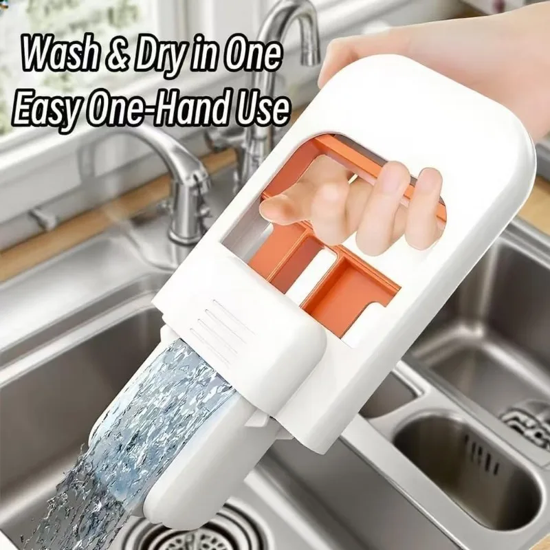 Mini Hands-Free Sponge Mop | Foldable & Portable Desktop Cleaner