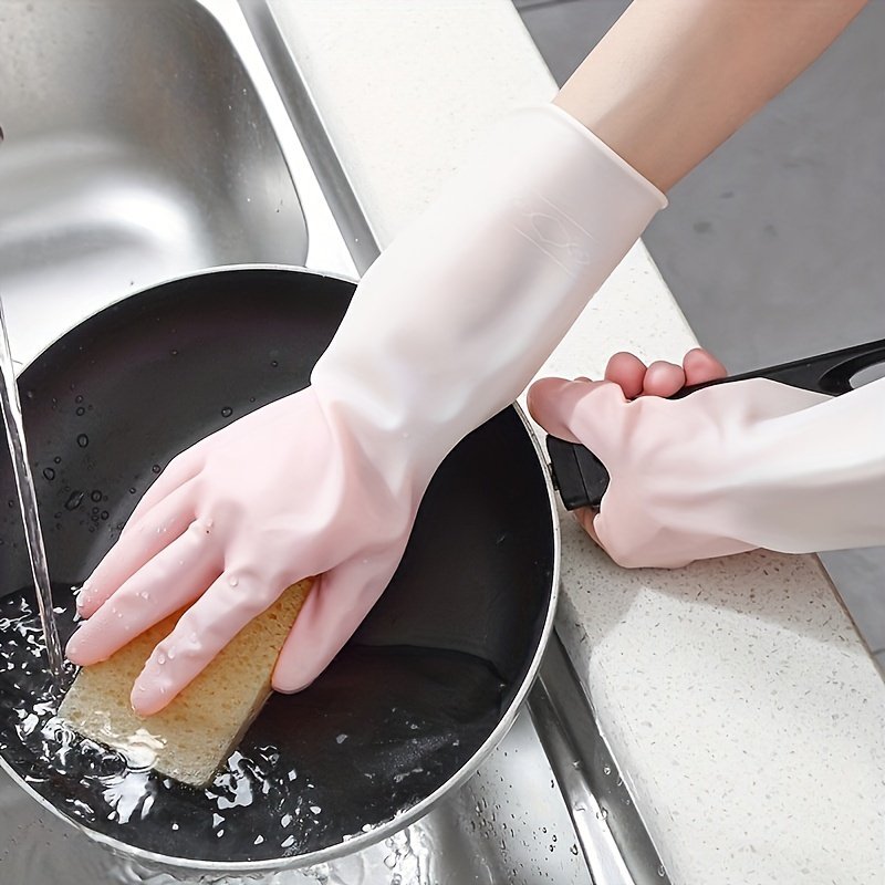 Premium 1 Pair Rubber Cleaning Gloves - Waterproof & Durable - Image 4
