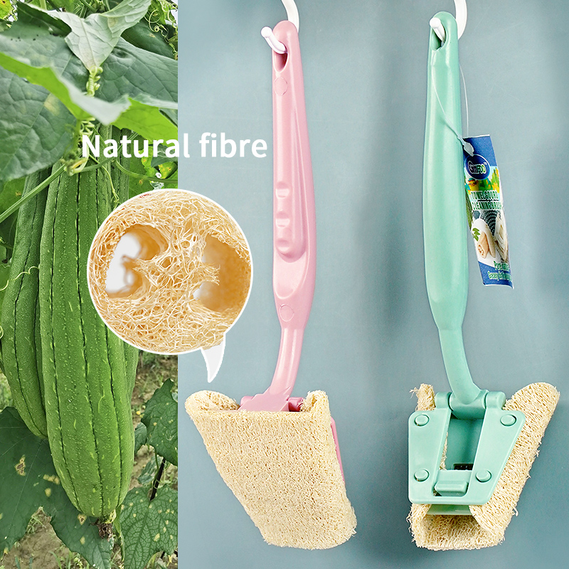 Natural Loofah Brush with Long Handle - Eco-Friendly Cleaning - Image 7